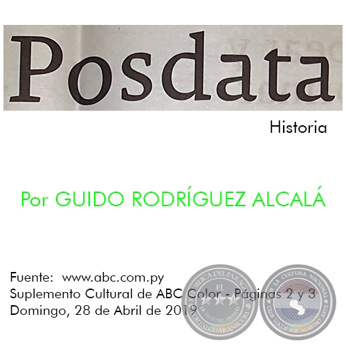  POSDATA - Por GUIDO RODRÍGUEZ ALCALÁ - Domingo, 28 de Abril de 2019